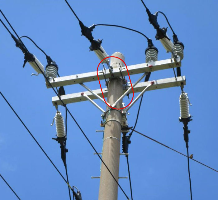 22kV/33kV用 腕金バンド 抱(高耐食)