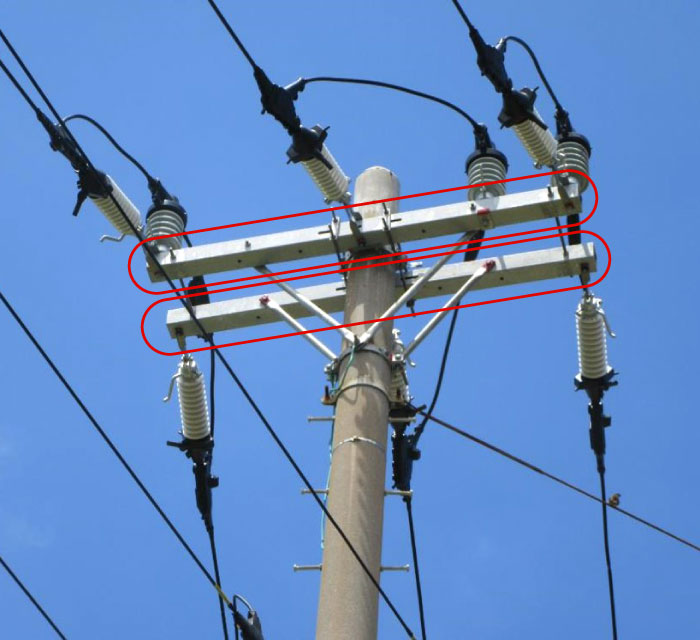 22kV/33kV用 軽量腕金